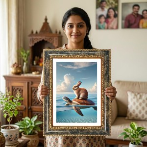 Vishnu Decorative Photo Frame With White Mount | Premium Wall & Tabletop Picture Frame | Home, Office & Temple Decoration | 12x16 Inch (Pack Of 1) (F32597) Vishnu Decorative Photo Frame With White Mount | Premium Wall & Tabletop Picture Frame | Home, Office & Temple Decoration | 12x16 Inch (Pack Of 1) (F32597)