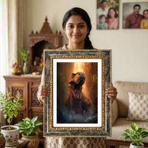 Tyrannosaurus Rex Decorative Photo Frame With White Mount | Premium Wall & Tabletop Picture Frame | Home, Office & Temple Decoration | 10x14 Inch (Pack Of 1) (F31536) Tyrannosaurus Rex Decorative Photo Frame With White Mount | Premium Wall & Tabletop Picture Frame | Home, Office & Temple Decoration | 10x14 Inch (Pack Of 1) (F31536)