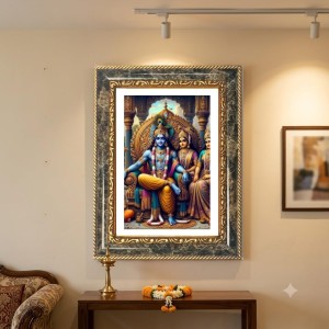 Ram Darbar Decorative Photo Frame With White Mount | Premium Wall & Tabletop Picture Frame | Home, Office & Temple Decoration | 8x12 Inch (Pack Of 1) (F33013) Ram Darbar Decorative Photo Frame With White Mount | Premium Wall & Tabletop Picture Frame | Home, Office & Temple Decoration | 8x12 Inch (Pack Of 1) (F33013)