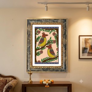 Madhubani Folk Art Decorative Photo Frame With White Mount | Premium Wall & Tabletop Picture Frame | Home, Office & Temple Decoration | 10x14 Inch (Pack Of 1) (F32662) Madhubani Folk Art Decorative Photo Frame With White Mount | Premium Wall & Tabletop Picture Frame | Home, Office & Temple Decoration | 10x14 Inch (Pack Of 1) (F32662)