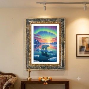 Spiritual Philosopher And Mystic Osho Decorative Photo Frame With White Mount | Premium Wall & Tabletop Picture Frame | Home, Office & Temple Decoration | 12x16 Inch (Pack Of 1) (F31276)