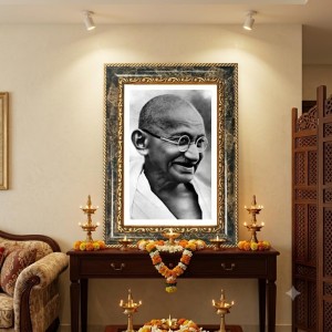 Mahatma Gandhi Decorative Photo Frame With White Mount | Premium Wall & Tabletop Picture Frame | Home, Office & Temple Decoration | 8x12 Inch (Pack Of 1) (F31359) Mahatma Gandhi Decorative Photo Frame With White Mount | Premium Wall & Tabletop Picture Frame | Home, Office & Temple Decoration | 8x12 Inch (Pack Of 1) (F31359)