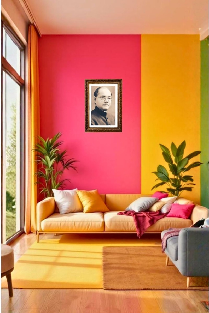 Netaji Subhash Chandra Bose Big Photo Frame - 20x28 Inches For Home,Temple & Office Decoration (F11160)
