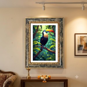 Toucan Decorative Photo Frame With White Mount | Premium Wall & Tabletop Picture Frame | Home, Office & Temple Decoration | 8x12 Inch (Pack Of 1) (F32682) Toucan Decorative Photo Frame With White Mount | Premium Wall & Tabletop Picture Frame | Home, Office & Temple Decoration | 8x12 Inch (Pack Of 1) (F32682)