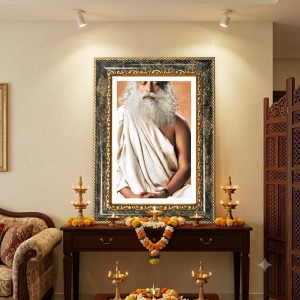 Spiritual Leader Decorative Photo Frame With White Mount | Premium Wall & Tabletop Picture Frame | Home, Office & Temple Decoration | 8x12 Inch (Pack Of 1) (F31483)