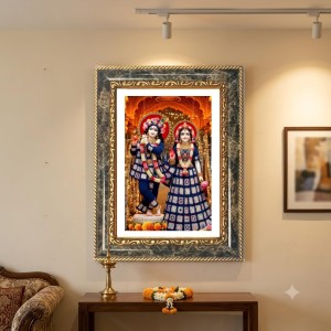 Radhaa Krishna Decorative Photo Frame With White Mount | Premium Wall & Tabletop Picture Frame | Home, Office & Temple Decoration | 8x12 Inch (Pack Of 1) (F31457) Radhaa Krishna Decorative Photo Frame With White Mount | Premium Wall & Tabletop Picture Frame | Home, Office & Temple Decoration | 8x12 Inch (Pack Of 1) (F31457)