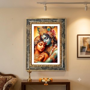 Radhaa Krishna Decorative Photo Frame With White Mount | Premium Wall & Tabletop Picture Frame | Home, Office & Temple Decoration | 8x12 Inch (Pack Of 1) (F31588) Radhaa Krishna Decorative Photo Frame With White Mount | Premium Wall & Tabletop Picture Frame | Home, Office & Temple Decoration | 8x12 Inch (Pack Of 1) (F31588)