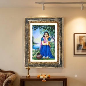 Radhaa Decorative Photo Frame With White Mount | Premium Wall & Tabletop Picture Frame | Home, Office & Temple Decoration | 8x12 Inch (Pack Of 1) (F32625)