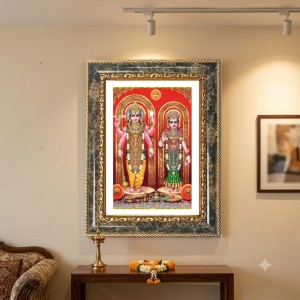 Vishnu And Lakshmi Decorative Photo Frame With White Mount | Premium Wall & Tabletop Picture Frame | Home, Office & Temple Decoration | 8x12 Inch (Pack Of 1) (F31587) Vishnu And Lakshmi Decorative Photo Frame With White Mount | Premium Wall & Tabletop Picture Frame | Home, Office & Temple Decoration | 8x12 Inch (Pack Of 1) (F31587)