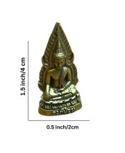 Mini Brass Murti Idol for Home DÃ©cor & Meditation | Handmade Antique Finish Brass Statue for Pooja Room, Office Desk & Spiritual Gift | Small Decorative Showpiece (Buddha with Tree)