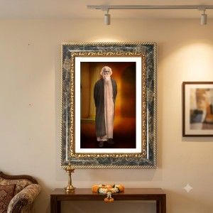 Rabindranath Tagore Decorative Photo Frame With White Mount | Premium Wall & Tabletop Picture Frame | Home, Office & Temple Decoration | 10x14 Inch (Pack Of 1) (F32550)