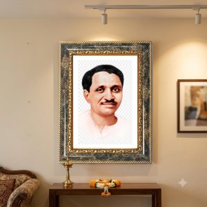 Pandit Deendayal Upadhyaya Decorative Photo Frame With White Mount | Premium Wall & Tabletop Picture Frame | Home, Office & Temple Decoration | 8x12 Inch (Pack Of 1) (F31252) Pandit Deendayal Upadhyaya Decorative Photo Frame With White Mount | Premium Wall & Tabletop Picture Frame | Home, Office & Temple Decoration | 8x12 Inch (Pack Of 1) (F31252)