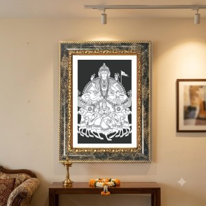 Saraswati Decorative Photo Frame With White Mount | Premium Wall & Tabletop Picture Frame | Home, Office & Temple Decoration | 12x16 Inch (Pack Of 1) (F32688) Saraswati Decorative Photo Frame With White Mount | Premium Wall & Tabletop Picture Frame | Home, Office & Temple Decoration | 12x16 Inch (Pack Of 1) (F32688)
