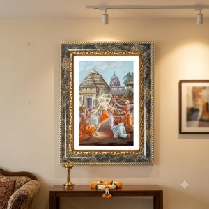 Krishna And Arjuna Decorative Photo Frame With White Mount | Premium Wall & Tabletop Picture Frame | Home, Office & Temple Decoration | 8x12 Inch (Pack Of 1) (F31581) Krishna And Arjuna Decorative Photo Frame With White Mount | Premium Wall & Tabletop Picture Frame | Home, Office & Temple Decoration | 8x12 Inch (Pack Of 1) (F31581)