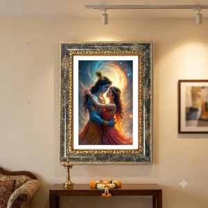 Radhaa Krishna Decorative Photo Frame With White Mount | Premium Wall & Tabletop Picture Frame | Home, Office & Temple Decoration | 12x16 Inch (Pack Of 1) (F33000) Radhaa Krishna Decorative Photo Frame With White Mount | Premium Wall & Tabletop Picture Frame | Home, Office & Temple Decoration | 12x16 Inch (Pack Of 1) (F33000)