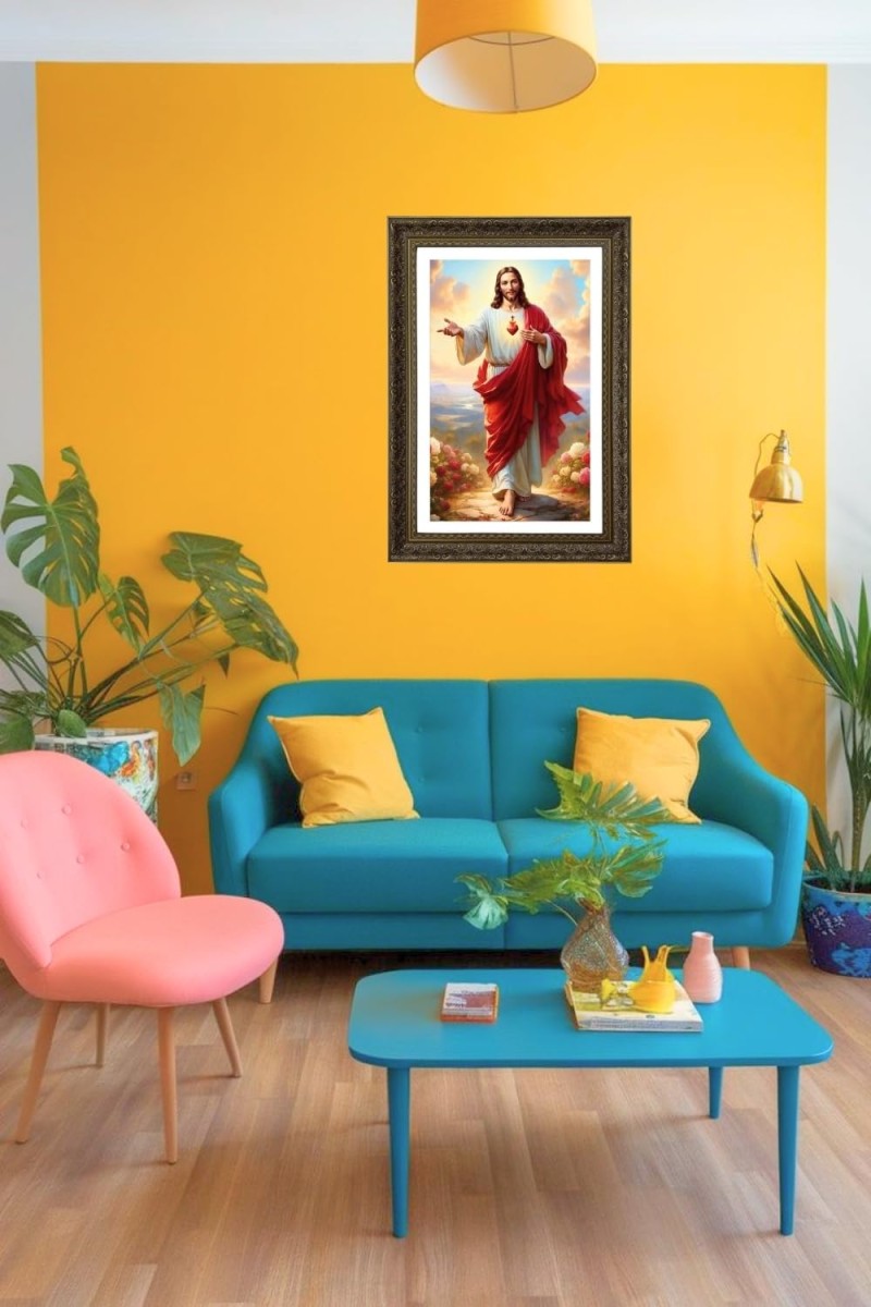 Vertical16X24 Inches Frame Big Photo Frame - 20x28 Inches For Home,Temple & Office Decoration (F10812)