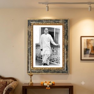 Netaji Subhas Chandra Bose Decorative Photo Frame With White Mount | Premium Wall & Tabletop Picture Frame | Home, Office & Temple Decoration | 8x12 Inch (Pack Of 1) (F32504) Netaji Subhas Chandra Bose Decorative Photo Frame With White Mount | Premium Wall & Tabletop Picture Frame | Home, Office & Temple Decoration | 8x12 Inch (Pack Of 1) (F32504)