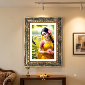 Radhaa Decorative Photo Frame With White Mount | Premium Wall & Tabletop Picture Frame | Home, Office & Temple Decoration | 8x12 Inch (Pack Of 1) (F31489)