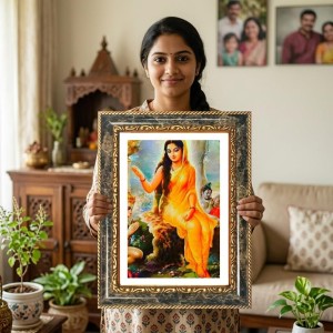 Radhaa Decorative Photo Frame With White Mount | Premium Wall & Tabletop Picture Frame | Home, Office & Temple Decoration | 8x12 Inch (Pack Of 1) (F32460)