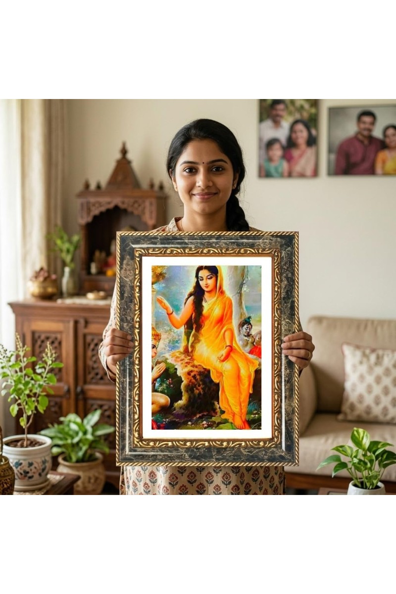 Radhaa Decorative Photo Frame With White Mount | Premium Wall & Tabletop Picture Frame | Home, Office & Temple Decoration | 8x12 Inch (Pack Of 1) (F32460)
