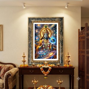 Vishnu Decorative Photo Frame With White Mount | Premium Wall & Tabletop Picture Frame | Home, Office & Temple Decoration | 8x12 Inch (Pack Of 1) (F31534) Vishnu Decorative Photo Frame With White Mount | Premium Wall & Tabletop Picture Frame | Home, Office & Temple Decoration | 8x12 Inch (Pack Of 1) (F31534)