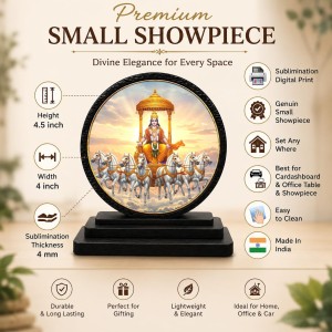 Car Dashboard Wooden Lord Surya Dev Showpiece | 4 X 4.5 Inch Sublimation Printed Decorative Stand | 4 Mm MDF | Home Decor | Made in India (F33440) Car Dashboard Wooden Lord Surya Dev Showpiece | 4 X 4.5 Inch Sublimation Printed Decorative Stand | 4 Mm MDF | Home Decor | Made in India (F33440)