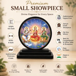Car Dashboard Wooden Goddess Lakshmi, Saraswati, Durga Showpiece | 4 X 4.5 Inch Sublimation Printed Decorative Stand | 4 Mm MDF | Home Decor | Made in India (F33600) Car Dashboard Wooden Goddess Lakshmi, Saraswati, Durga Showpiece | 4 X 4.5 Inch Sublimation Printed Decorative Stand | 4 Mm MDF | Home Decor | Made in India (F33600)