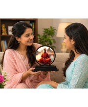 Car Dashboard Wooden Swami Vivekananda Showpiece | 4 X 4.5 Inch Sublimation Printed Decorative Stand | 4 Mm MDF | Home Decor | Made in India (F33309)