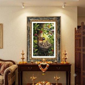 Bird Nest Decorative Photo Frame With White Mount | Premium Wall & Tabletop Picture Frame | Home, Office & Temple Decoration | 8x12 Inch (Pack Of 1) (F31437) Bird Nest Decorative Photo Frame With White Mount | Premium Wall & Tabletop Picture Frame | Home, Office & Temple Decoration | 8x12 Inch (Pack Of 1) (F31437)