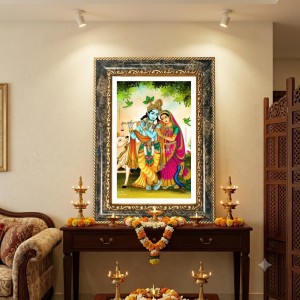 Krishna And Radhaa Decorative Photo Frame With White Mount | Premium Wall & Tabletop Picture Frame | Home, Office & Temple Decoration | 8x12 Inch (Pack Of 1) (F33208) Krishna And Radhaa Decorative Photo Frame With White Mount | Premium Wall & Tabletop Picture Frame | Home, Office & Temple Decoration | 8x12 Inch (Pack Of 1) (F33208)