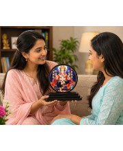 Car Dashboard Wooden Lord Ganeshaa Showpiece | 4 X 4.5 Inch Sublimation Printed Decorative Stand | 4 Mm MDF | Home Decor | Made in India (F33715)