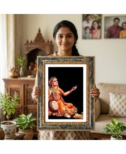 Sant Mirabai Decorative Photo Frame With White Mount | Premium Wall & Tabletop Picture Frame | Home, Office & Temple Decoration | 10x14 Inch (Pack Of 1) (F31281)