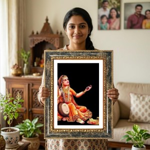 Sant Mirabai Decorative Photo Frame With White Mount | Premium Wall & Tabletop Picture Frame | Home, Office & Temple Decoration | 10x14 Inch (Pack Of 1) (F31281) Sant Mirabai Decorative Photo Frame With White Mount | Premium Wall & Tabletop Picture Frame | Home, Office & Temple Decoration | 10x14 Inch (Pack Of 1) (F31281)