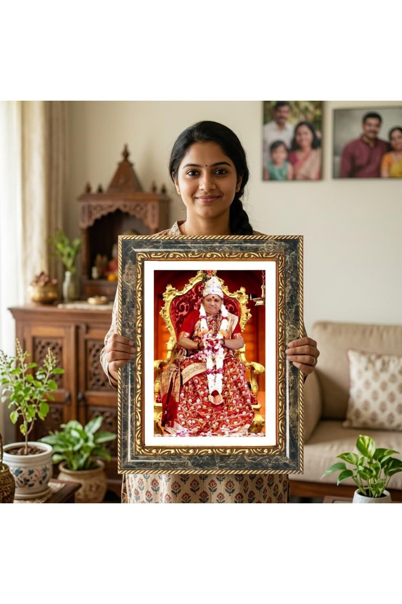Shirdi Sai Baba Decorative Photo Frame With White Mount | Premium Wall & Tabletop Picture Frame | Home, Office & Temple Decoration | 10x14 Inch (Pack Of 1) (F33180)