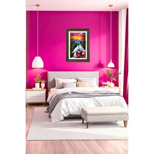 Two White Doves Big Photo Frame - 20x28 Inches For Home,Temple & Office Decoration (F10687)