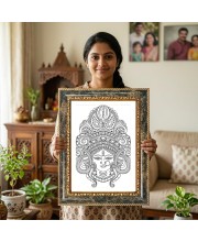 Medusa Decorative Photo Frame With White Mount | Premium Wall & Tabletop Picture Frame | Home, Office & Temple Decoration | 10x14 Inch (Pack Of 1) (F33182)