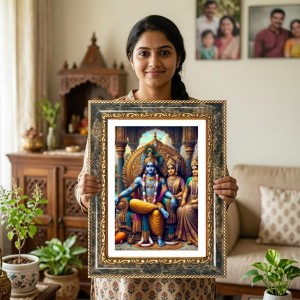 Ram Darbar Decorative Photo Frame With White Mount | Premium Wall & Tabletop Picture Frame | Home, Office & Temple Decoration | 8x12 Inch (Pack Of 1) (F33013) Ram Darbar Decorative Photo Frame With White Mount | Premium Wall & Tabletop Picture Frame | Home, Office & Temple Decoration | 8x12 Inch (Pack Of 1) (F33013)