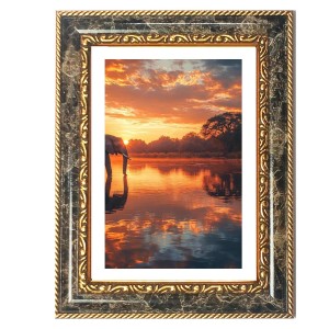 Tranquil Sunrise Scene Decorative Photo Frame With White Mount | Premium Wall & Tabletop Picture Frame | Home, Office & Temple Decoration | 10x14 Inch (Pack Of 1) (F31138) Tranquil Sunrise Scene Decorative Photo Frame With White Mount | Premium Wall & Tabletop Picture Frame | Home, Office & Temple Decoration | 10x14 Inch (Pack Of 1) (F31138)