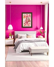 White Love Birds Big Photo Frame - 20x28 Inches For Home,Temple & Office Decoration (F10676)