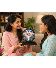 Car Dashboard Wooden Lord Shiva and His Family Showpiece | 4 X 4.5 Inch Sublimation Printed Decorative Stand | 4 Mm MDF | Home Decor | Made in India (F33316)