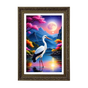 White Stork Or Crane Big Photo Frame - 20x28 Inches For Home,Temple & Office Decoration (F11038) White Stork Or Crane Big Photo Frame - 20x28 Inches For Home,Temple & Office Decoration (F11038)