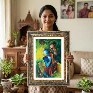 Radhaa Krishna Decorative Photo Frame With White Mount | Premium Wall & Tabletop Picture Frame | Home, Office & Temple Decoration | 8x12 Inch (Pack Of 1) (F31391) Radhaa Krishna Decorative Photo Frame With White Mount | Premium Wall & Tabletop Picture Frame | Home, Office & Temple Decoration | 8x12 Inch (Pack Of 1) (F31391)