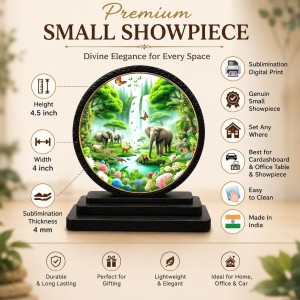 Car Dashboard Wooden Jungle Safari Scene Showpiece | 4 X 4.5 Inch Sublimation Printed Decorative Stand | 4 Mm MDF | Home Decor | Made in India (F33332) Car Dashboard Wooden Jungle Safari Scene Showpiece | 4 X 4.5 Inch Sublimation Printed Decorative Stand | 4 Mm MDF | Home Decor | Made in India (F33332)