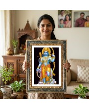 Rama Decorative Photo Frame With White Mount | Premium Wall & Tabletop Picture Frame | Home, Office & Temple Decoration | 10x14 Inch (Pack Of 1) (F32526)