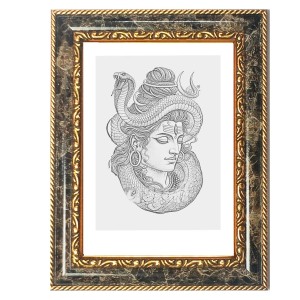 Medusa Decorative Photo Frame With White Mount | Premium Wall & Tabletop Picture Frame | Home, Office & Temple Decoration | 8x12 Inch (Pack Of 1) (F33200)