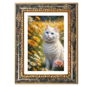 White Cat Decorative Photo Frame With White Mount | Premium Wall & Tabletop Picture Frame | Home, Office & Temple Decoration | 8x12 Inch (Pack Of 1) (F32977) White Cat Decorative Photo Frame With White Mount | Premium Wall & Tabletop Picture Frame | Home, Office & Temple Decoration | 8x12 Inch (Pack Of 1) (F32977)