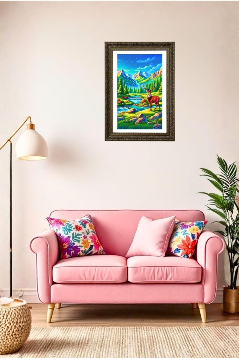 Vertical16X24 Inches Frame Big Photo Frame - 20x28 Inches For Home,Temple & Office Decoration (F10857)
