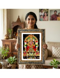 Lakshmi Decorative Photo Frame With White Mount | Premium Wall & Tabletop Picture Frame | Home, Office & Temple Decoration | 8x12 Inch (Pack Of 1) (F33185)