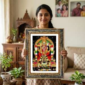 Lakshmi Decorative Photo Frame With White Mount | Premium Wall & Tabletop Picture Frame | Home, Office & Temple Decoration | 8x12 Inch (Pack Of 1) (F33185) Lakshmi Decorative Photo Frame With White Mount | Premium Wall & Tabletop Picture Frame | Home, Office & Temple Decoration | 8x12 Inch (Pack Of 1) (F33185)