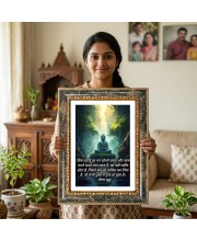 Spiritual Portrait Decorative Photo Frame With White Mount | Premium Wall & Tabletop Picture Frame | Home, Office & Temple Decoration | 12x16 Inch (Pack Of 1) (F31444)